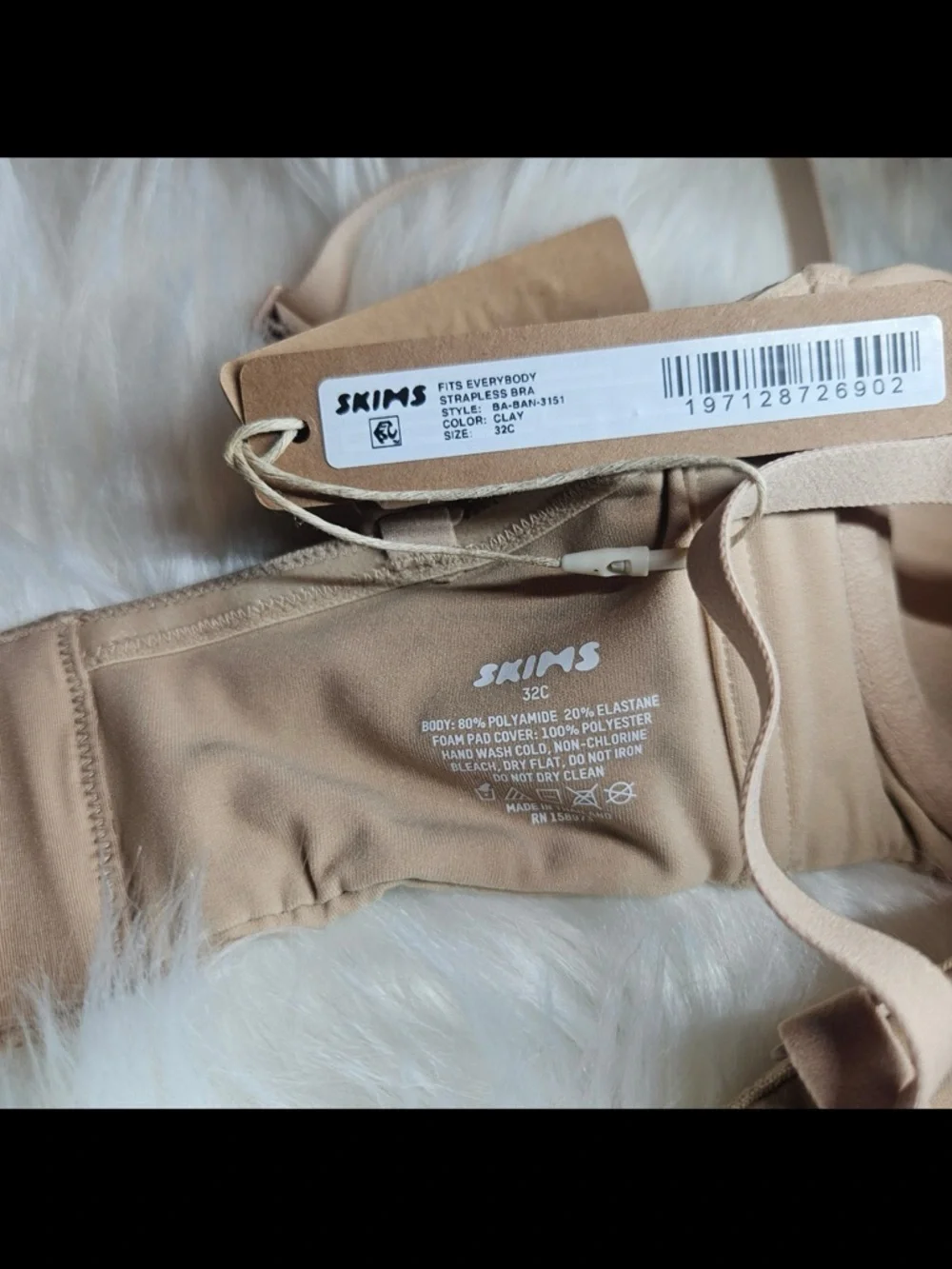 NWT Skims Fits Everybody Strapless Bra clay 32C - Picture 7 of 7